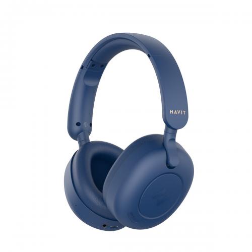 HAVIT - Casque - Sans Fil avec Micro - ANC - Bleu