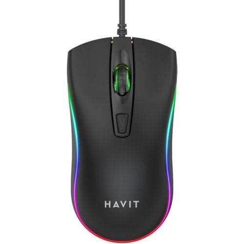 HAVIT  - Souris Gaming Retro-éclairée Filaire - Noire