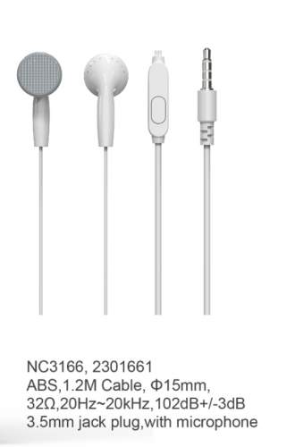 Kit Main Libre Ecouteurs + Micro (compatible iPhone) - SANS EMBALLAGE