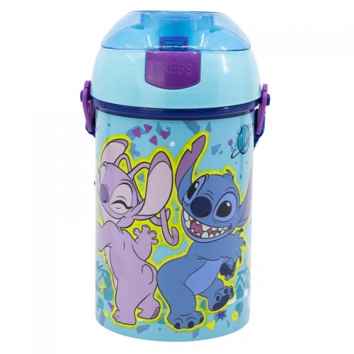 Lilo&Stitch - Bouteille Pop up avec sangle 450ml - Stitch palms