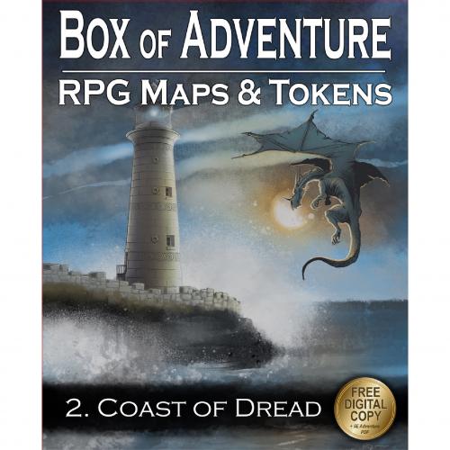 Livre plateau de jeu : Box of Adventure: RPG Maps & Tokens - 2. Coast of Dread