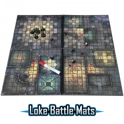 Livre plateau de jeu : Pack de 2 livres Dungeon Book modulaires (60cmx60cm) LBM009