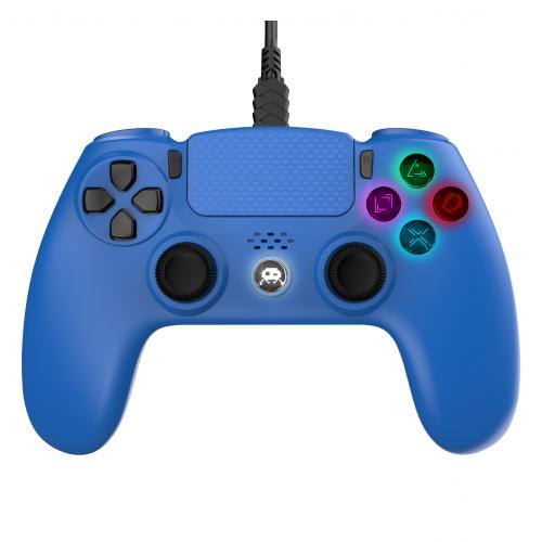 image principale pour Manette Filaire Bleue pour PS4 avec Câble 3M avec prise Jack
