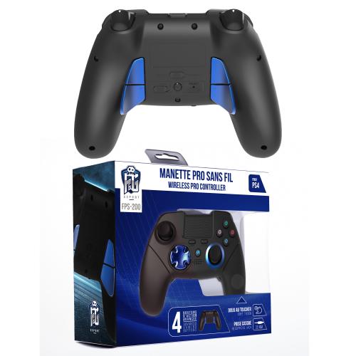 image principale pour Manette Sans Fil esport FPS-200 noire pour PS4 avec 4 palettes à l'arrière