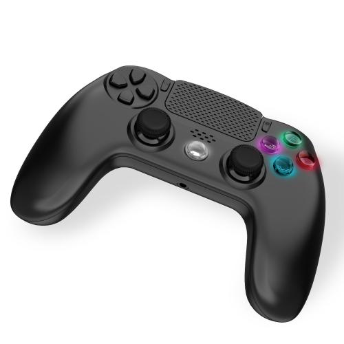 image principale pour Manette Sans Fil Noire pour PS4 + cable- SANS EMBALLAGE - Avec Prise Jack pour casque et boutons lumineux - 
