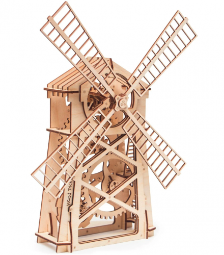 image Mécanisme 3D en bois - Moulin - 76 pcs