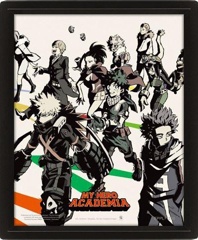 image principale pour My Hero Academia - Poster 3d lenticulaire- Heroes et Villains (26x20cm)