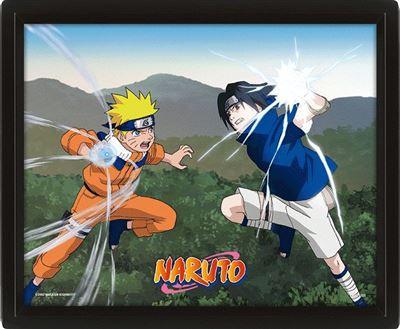 image Naruto - Poster 3d lenticulaire encadré- Clash of Power (28x24cm)