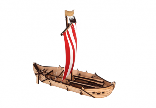 image principale pour Navire viking Click&Play en bois (à assembler)