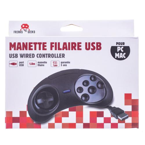 image principale pour Manette USB forme MEGADRIVE 6 boutons pour PC/MAC