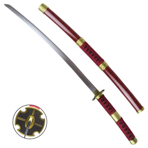 Katana ornementale – Inspirée de Sandai Kitetsu de Roronoa Zoro en Rouge (One Piec