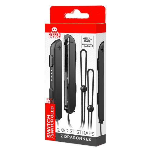 image principale pour Paire de Dragonnes pour Joy-Con - Rail Métal - Noir