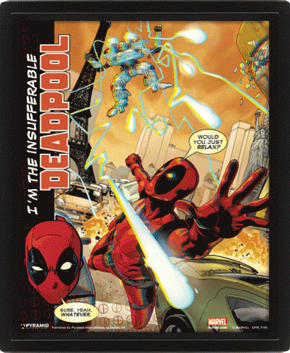 image principale pour Deadpool- Poster 3d lenticulaire- Attack(20x25cm)