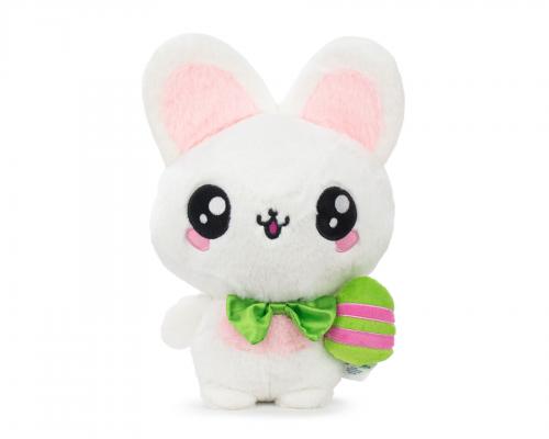 Peluche Kawaii world - Lapin neud de papillon vert - 23cm
