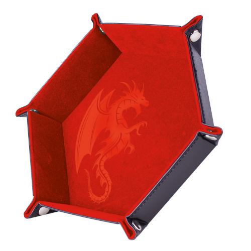 Piste de dés 28 x 24 cm Dragon rouge
