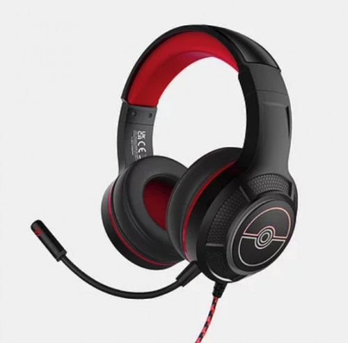 image principale pour POKEMON - Casque gaming filaire Noir / Rouge Pro G4 (compatible PS5, PS4, Series X/S...) - Poké Ball