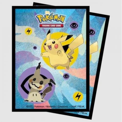 image Pokémon JCC- Sachet de 65 Protèges cartes Standard  - Pikachu et Mimiqui (65 Sleeve
