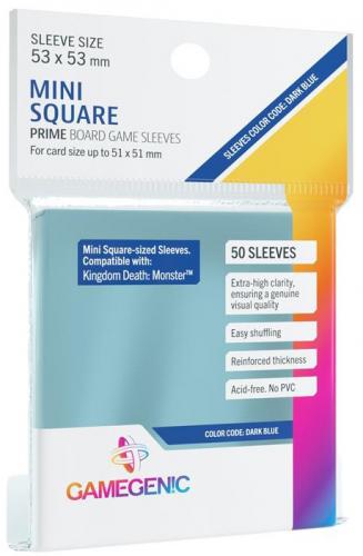 image Protège-cartes souples GameGenic - 53 X 53 mm - Mini Square-Sized - Clear x 50 - Iki