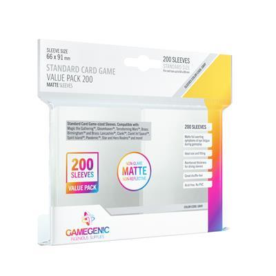 Protège-cartes Standard card game value pack matte clear - 81 x 122 mm - Clear x 200