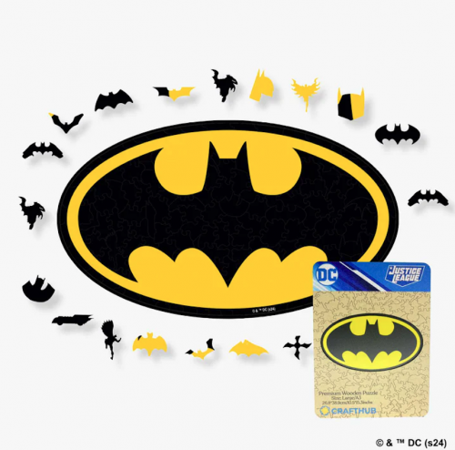 image principale pour Puzzle en bois – DC Comics Batman logo 162 pcs