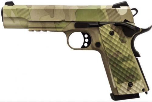 Pistolet GBB 1911 MEU Rail Raven - 1,0JS - Full métal camouflage GAZ compatible CO2