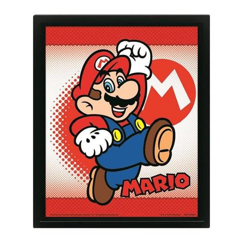 image principale pour Super Mario - Poster 3d lenticulaire- Mario Yoshi Flip (26x20cm)