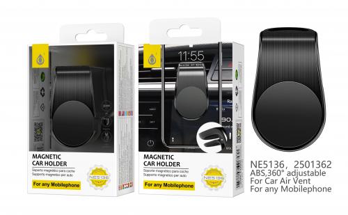 Support Universel Magnétique pour Téléphone- Aération Voiture - NE5136 - Noir