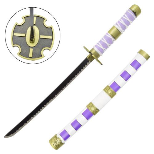 Tanto mini Katana - Inspiré du Katana de Luffy Nidai Kitetsu + support en plastique