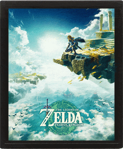 The legend of Zelda - Poster 3d lenticulaire- Tears of the Kingdom encadré (26x20cm)